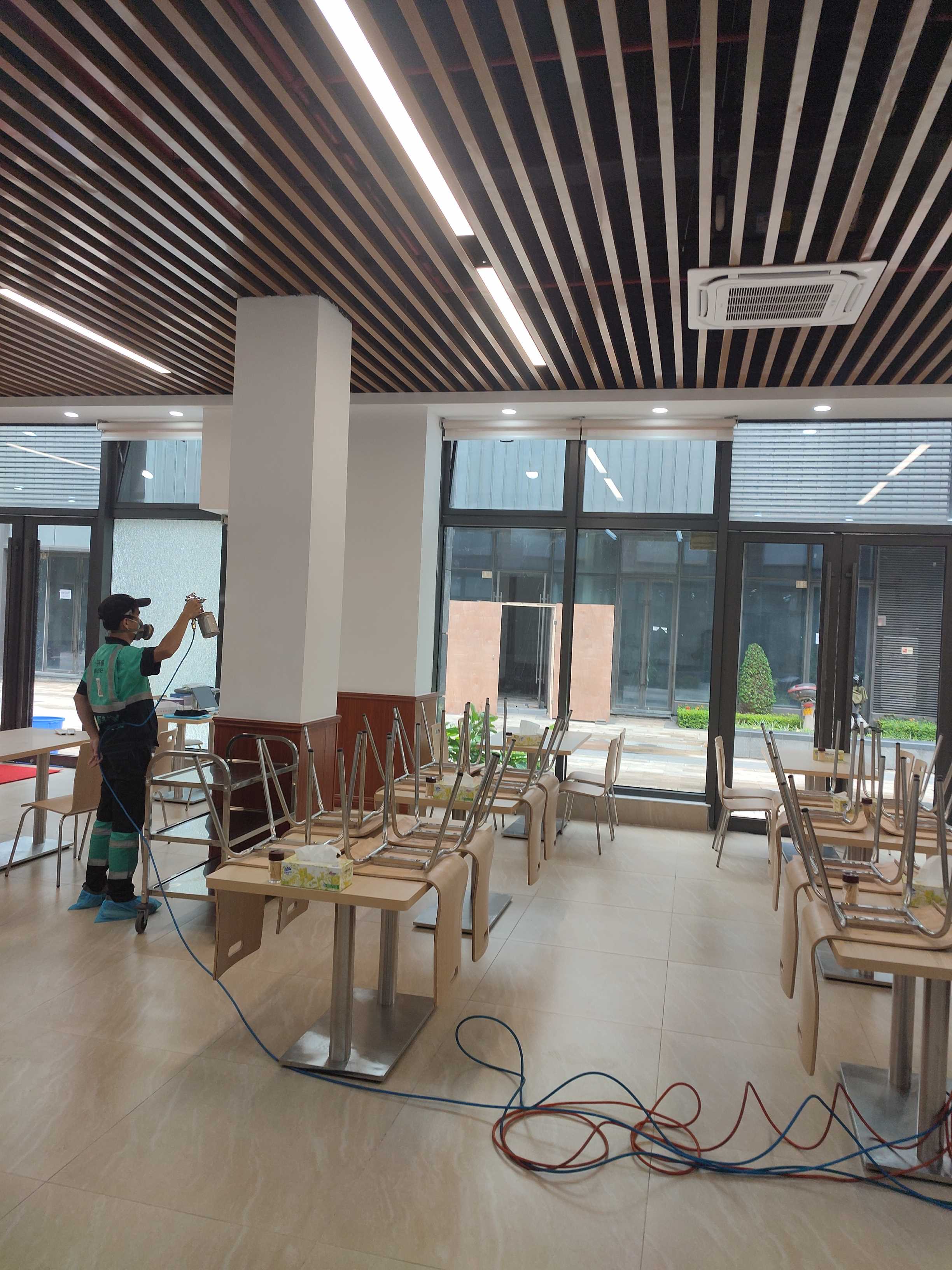 南沙区创新大厦食堂施工现场无码-cc8b92a4dfc9a2c64dc4b378c2b02c2