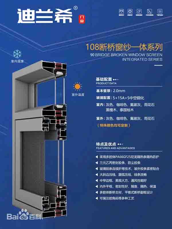 108断桥窗纱一体系列