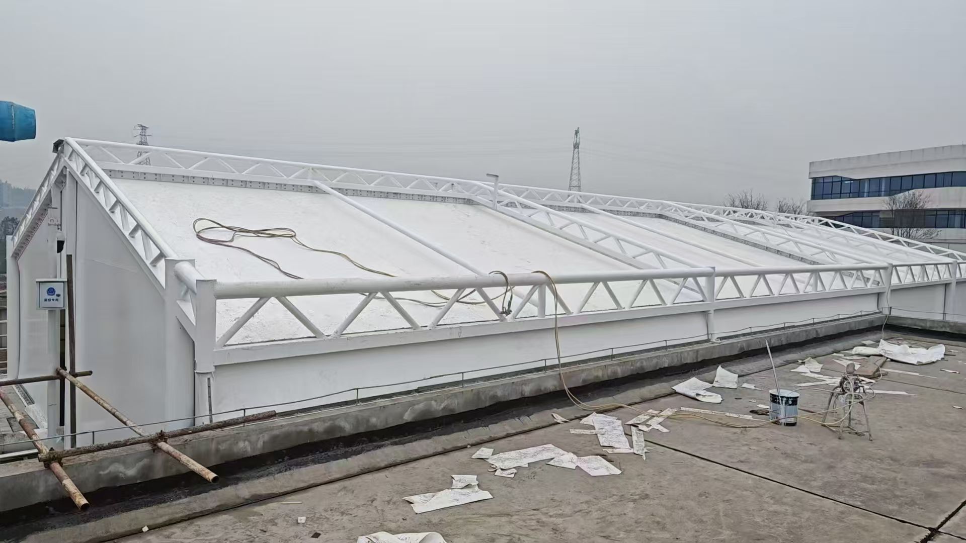 乐山五通桥污水池膜结构加盖