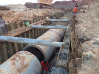 广西北海银滩钢板桩施工