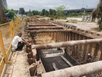 浙江交工公路箱涵钢板桩施工-2