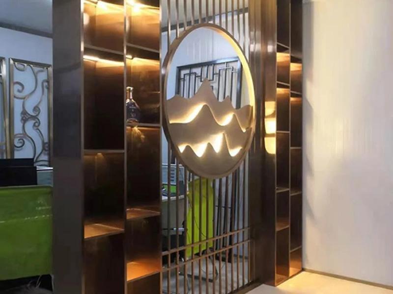 不锈钢屏风隔断背景墙