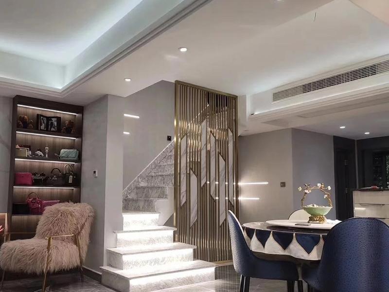 楼梯间不锈钢屏风隔断