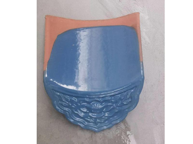 陶土琉璃滴水蓝色