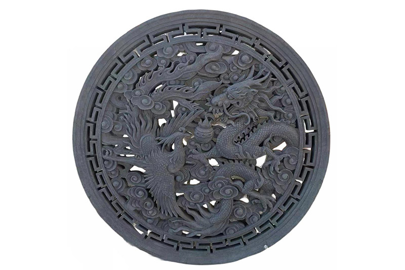 镂空1米龙圆砖雕