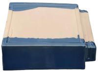 孔蓝色手工花脊座