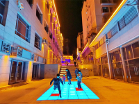 4魔方地砖：在地砖上加上LED光带，地