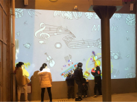 1音乐墙：该系统使用感应摄像头，通过投