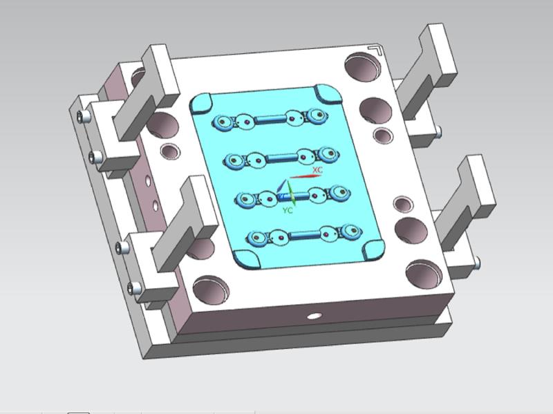 洗洁精翻盖旋牙模具前模设计图
