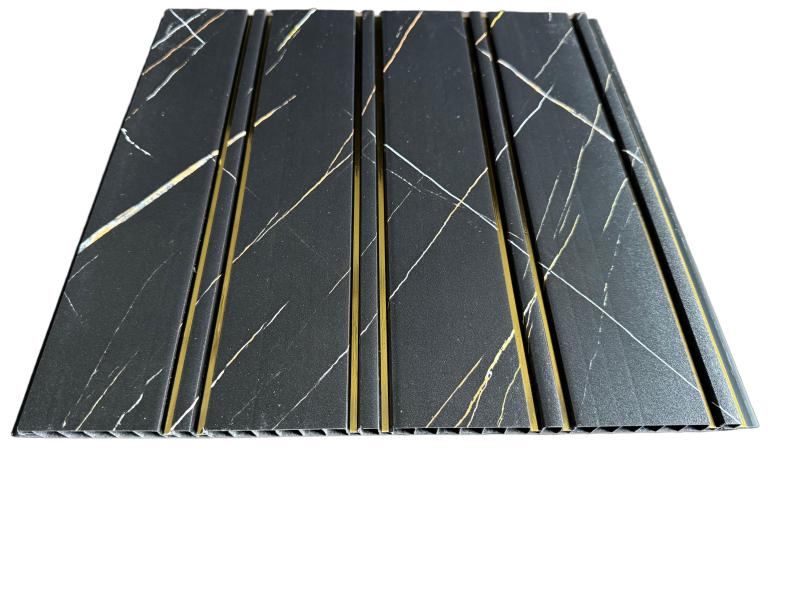 墙板-黑色带金线格栅