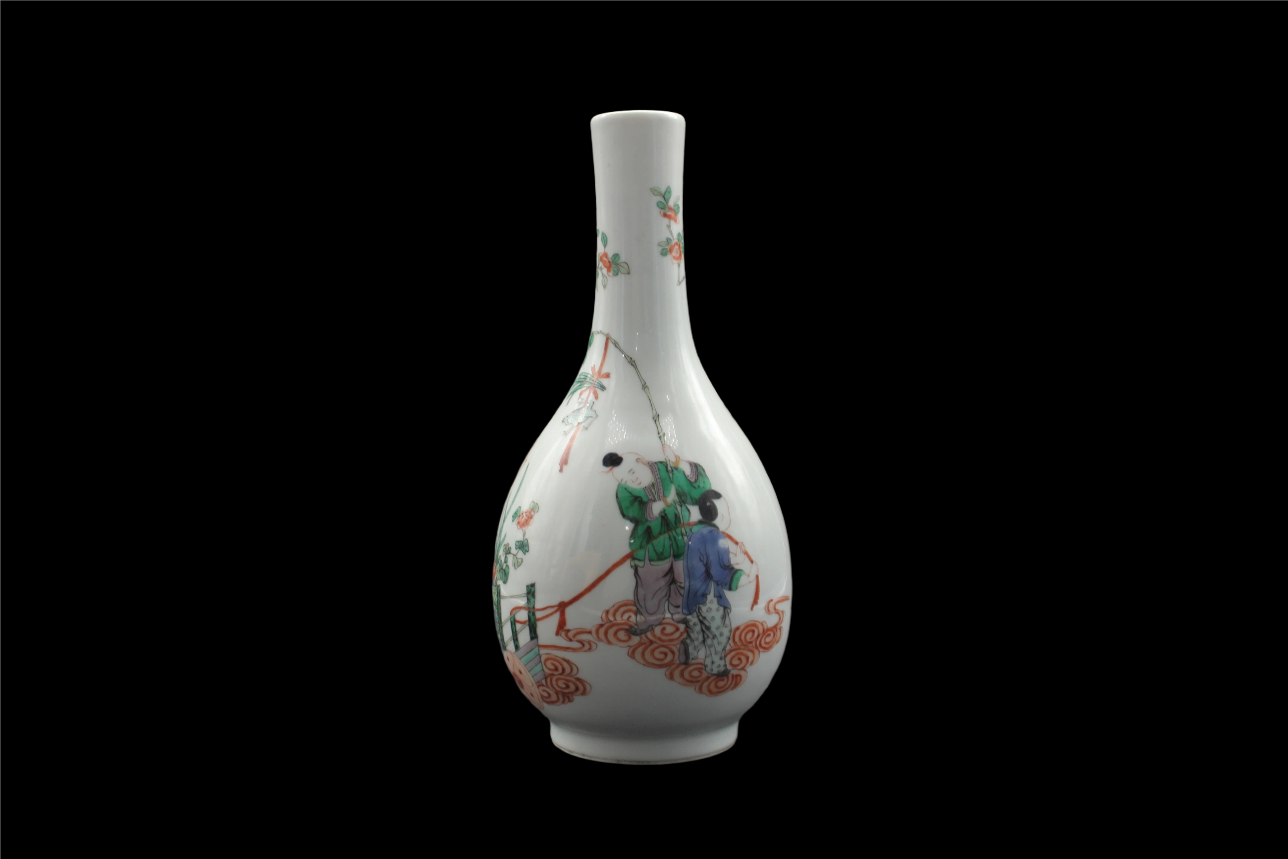 陈宏君-3.18顾景舟款鱼篓壶、康熙年制五彩长颈瓶、清~五彩花卉盘。-IMG_6863