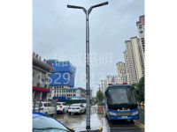 汉中汉台区，10米智能仿古路灯施工案例