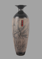 龙山黑陶花瓶工艺品