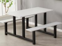 6人位防火板条凳餐桌