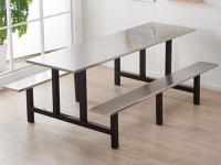 8人位不锈钢条凳-铁架