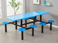 8人位玻璃钢圆凳餐桌