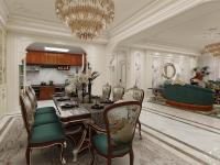 法式古典-客餐厨效果设计鉴赏-2-