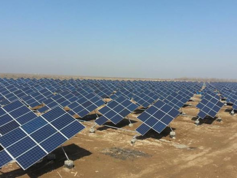 斜单轴跟踪支架系统-3