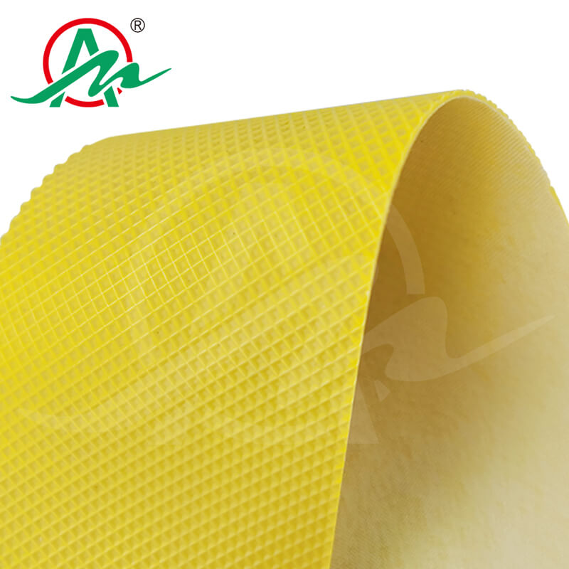 黄色钻石纹食品级PU输送带2