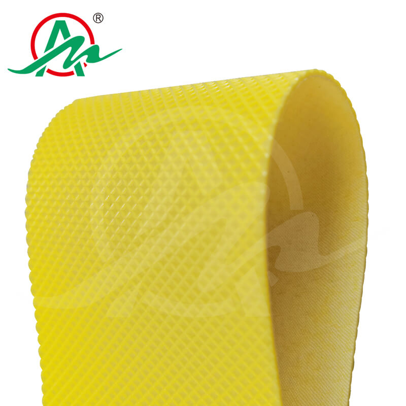 黄色钻石纹食品级PU输送带4