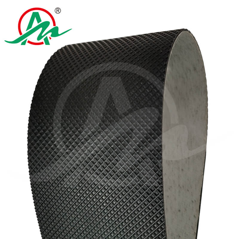 黑色钻石纹食品PU输送带2