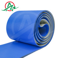 蓝色波纹PVC输送带1