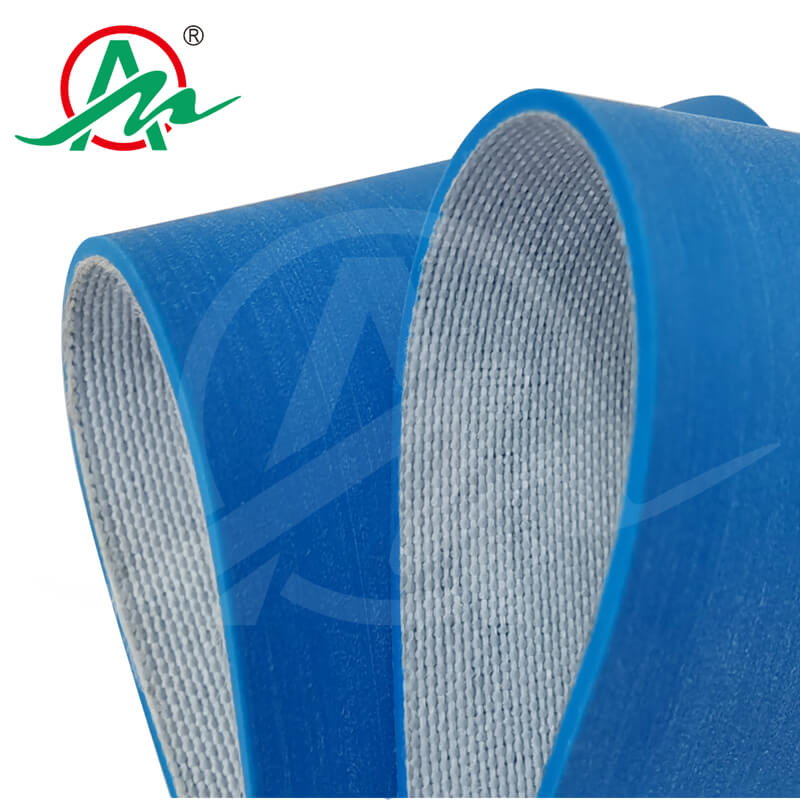 蓝色无缝环形食品PU输送带2