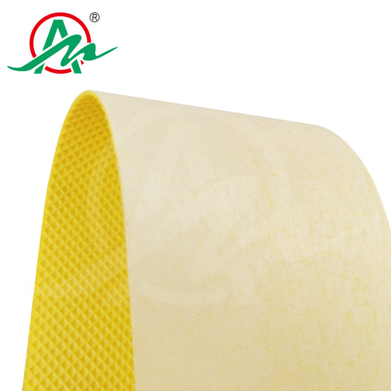 黄色钻石纹食品级PU输送带5