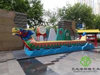 玻璃钢龙舟雕塑上海新梅广场2021.6.13