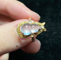 玻璃葫芦戒面戒指6.2w