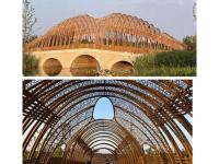 田园综合体仿竹艺景观桥廊架