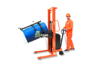 半电动油桶翻转车-单门架