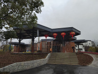 西溪南创意小镇游客广场北入口景观结构工程