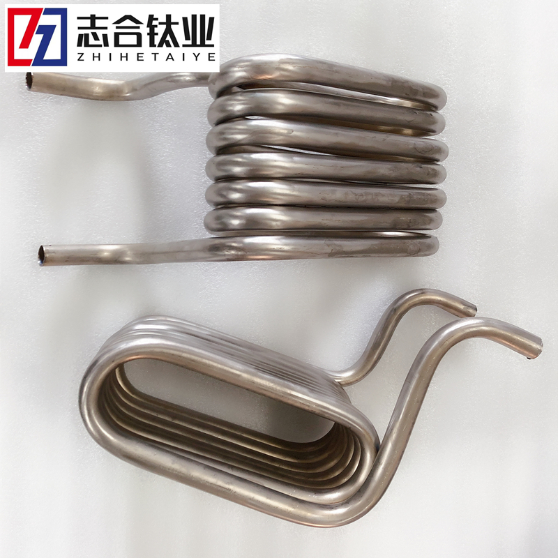 钛双出口盘管TA2盘管工业用钛盘管锆盘管钛合金来图定制加工-4