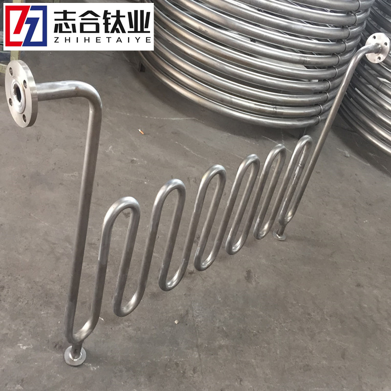 钛双出口盘管TA2盘管工业用钛盘管锆盘管钛合金来图定制加工-5