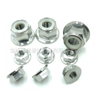 钛法兰六角尼龙锁紧螺母-3