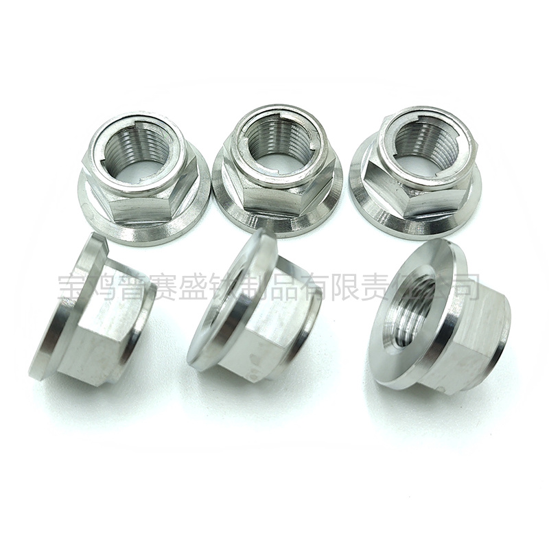 钛法兰六角金属锁紧螺母-4