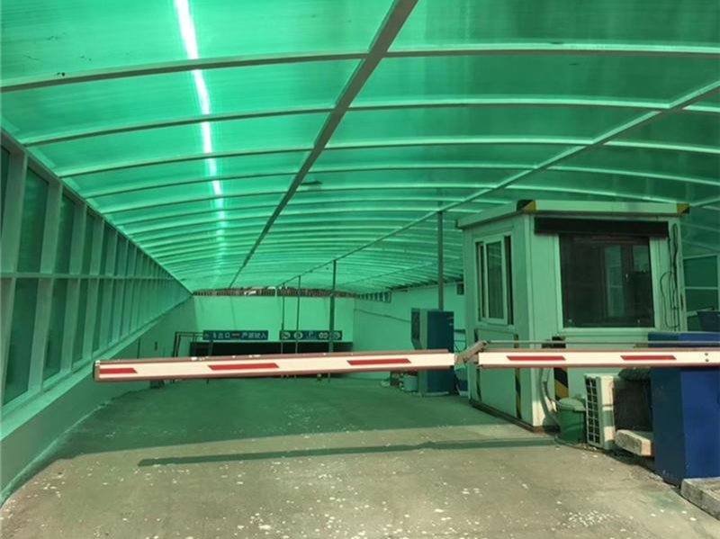 阳光板地下车库通道雨棚