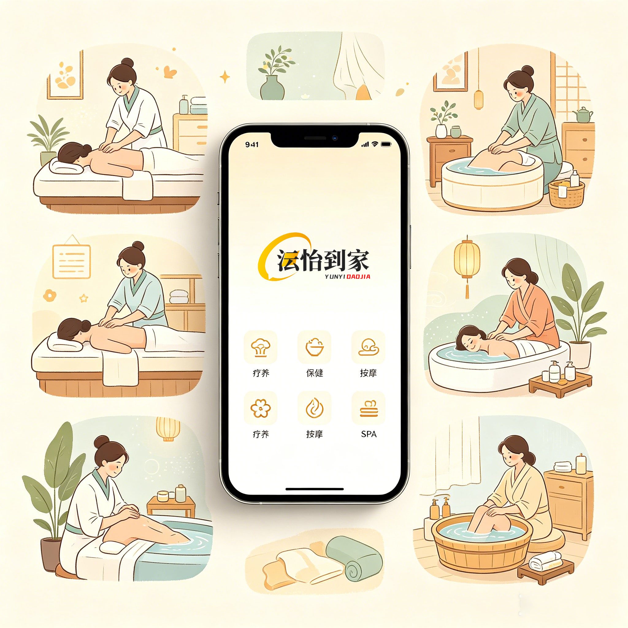 沄怡到家，一站式上门康养服务 APP。专业技师上门，推拿按摩、养生 SPA、理疗保健全品类项目可选，在家就能轻松享受舒适养生服务，告别奔波门店，居家惬意放松