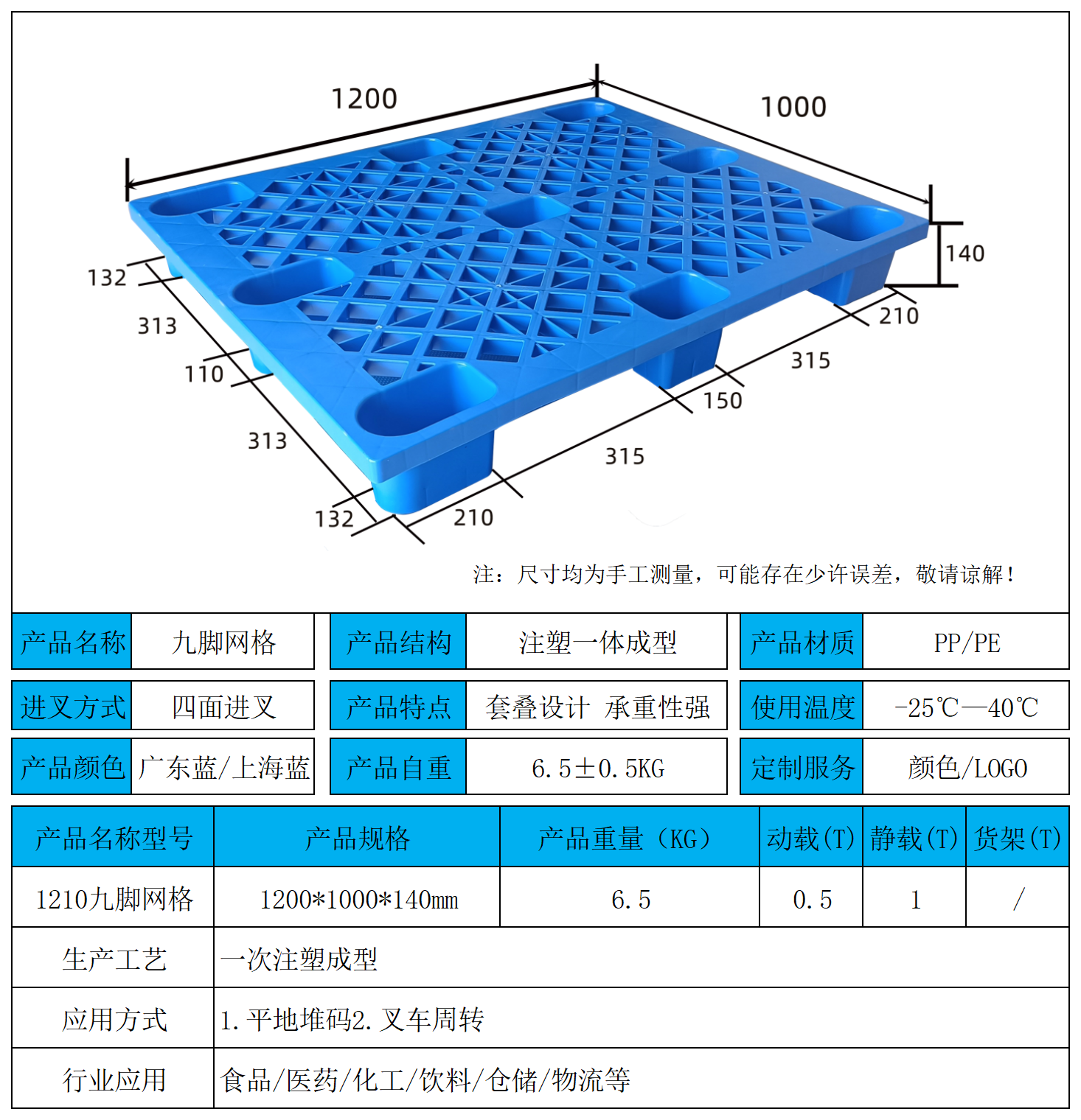 注塑产品规格图片-注塑产品参数图文版_1210网格九脚注塑