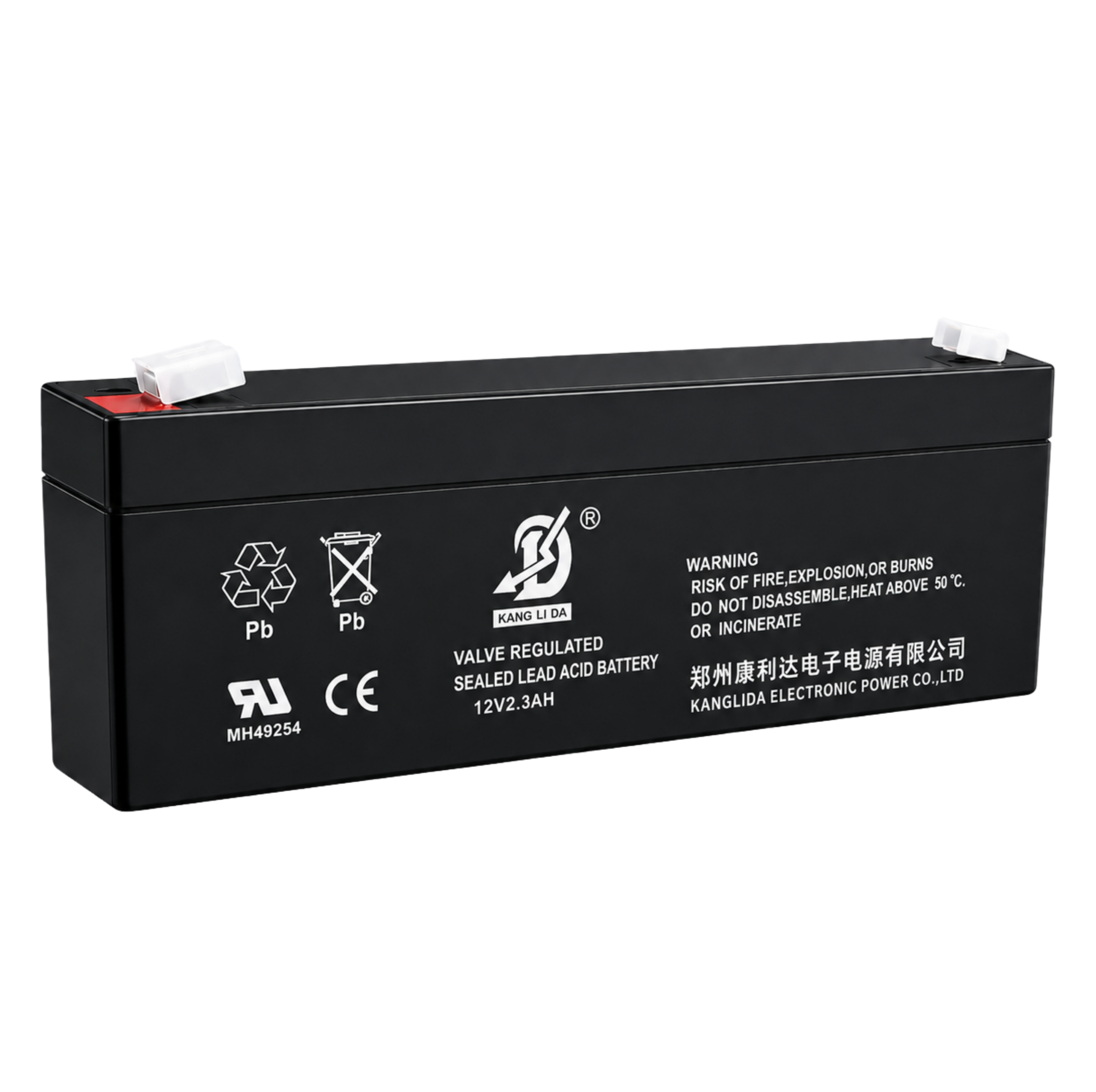 康利达12V2.3AH消防报警主机电池