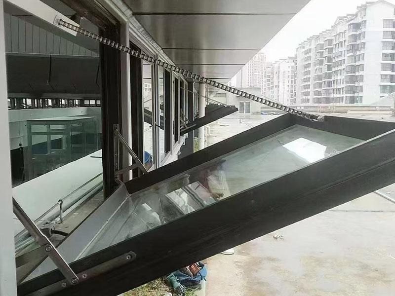 链条式开窗器-商业广场排烟窗工程