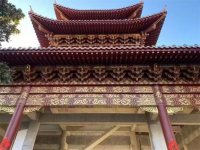 寺庙大殿，做法历粉描金