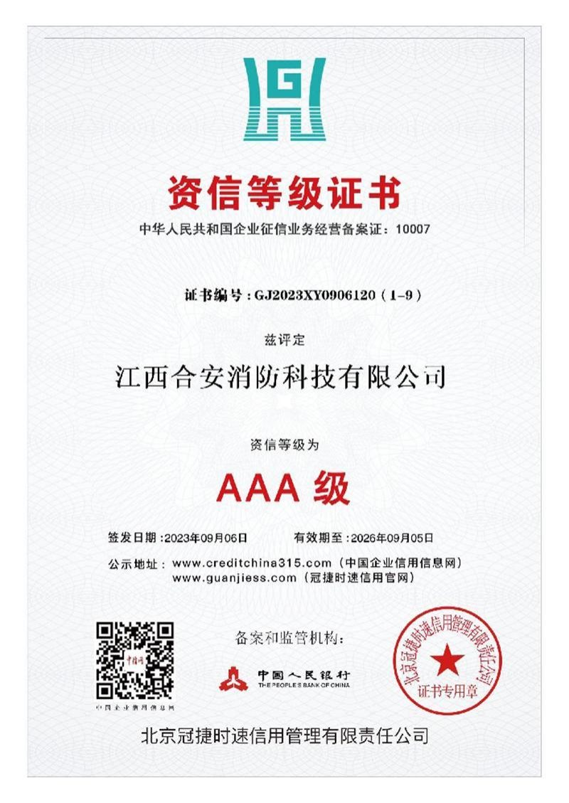15资信等级证书