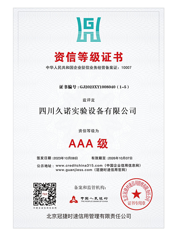 资信等级证书