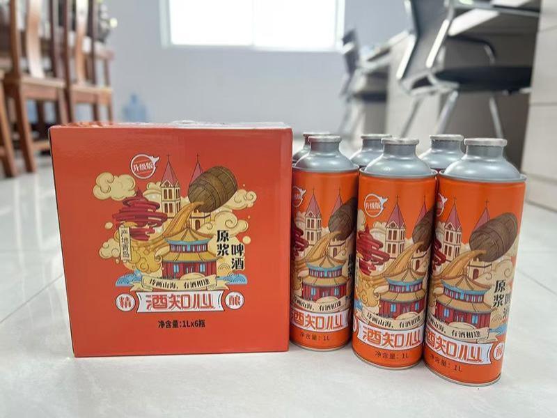 1L酒知心原浆啤酒